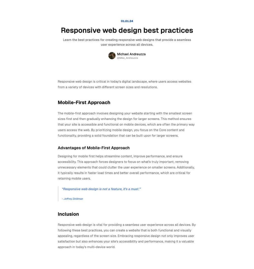 Blog Content