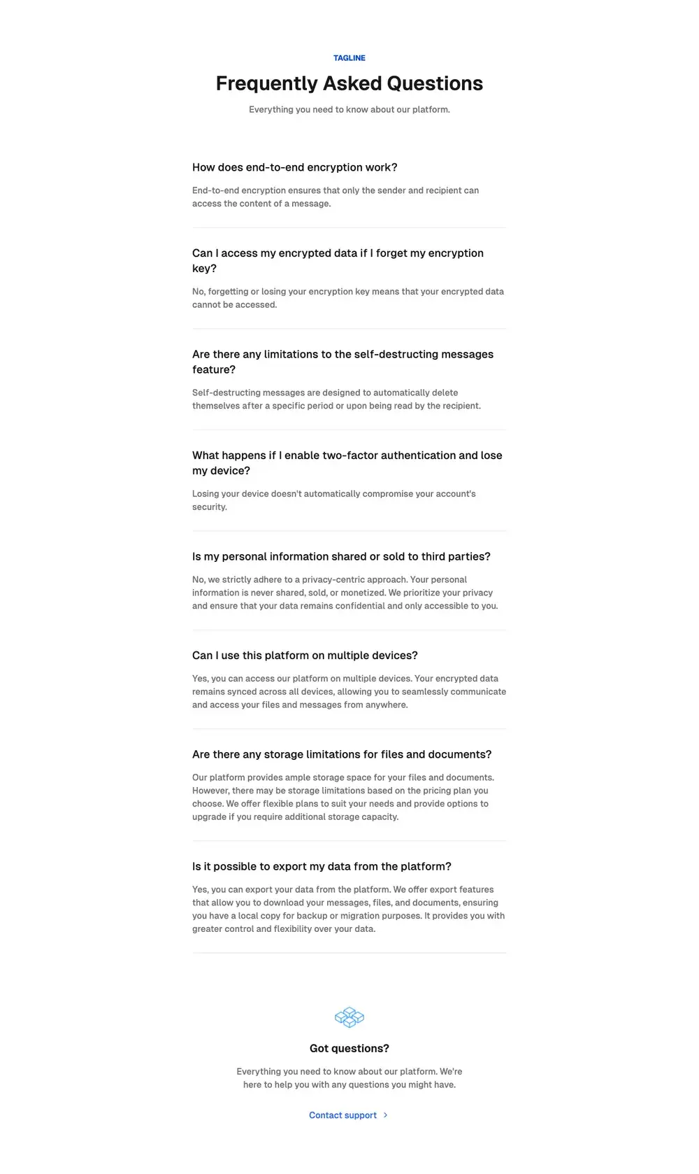 Faq Sections