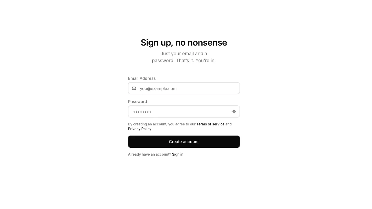 Sign Up