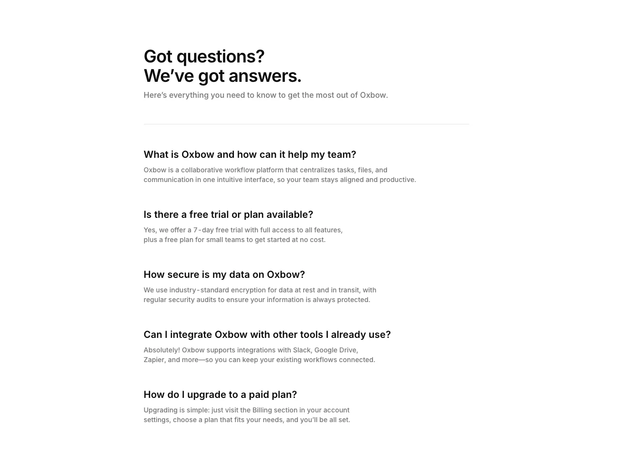 Faq Sections