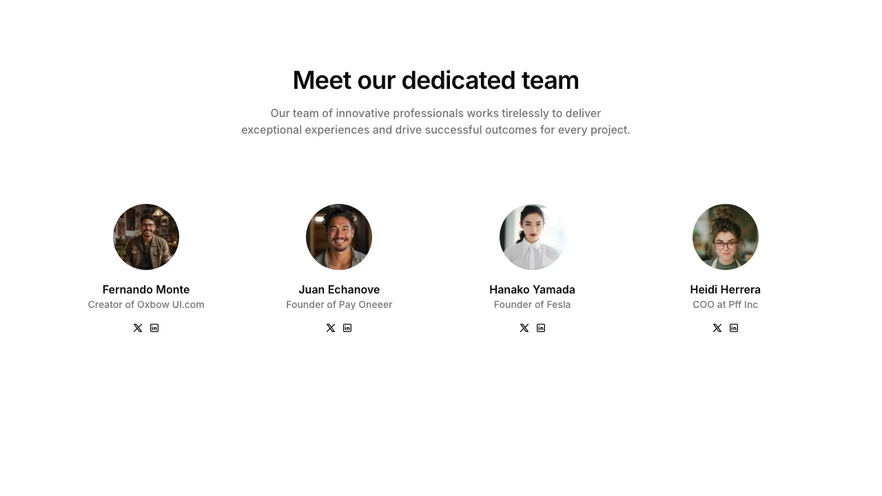 Team Sections